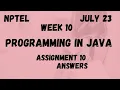 Assignment 10 Programming in Java Week 10 NPTEL HanumansView