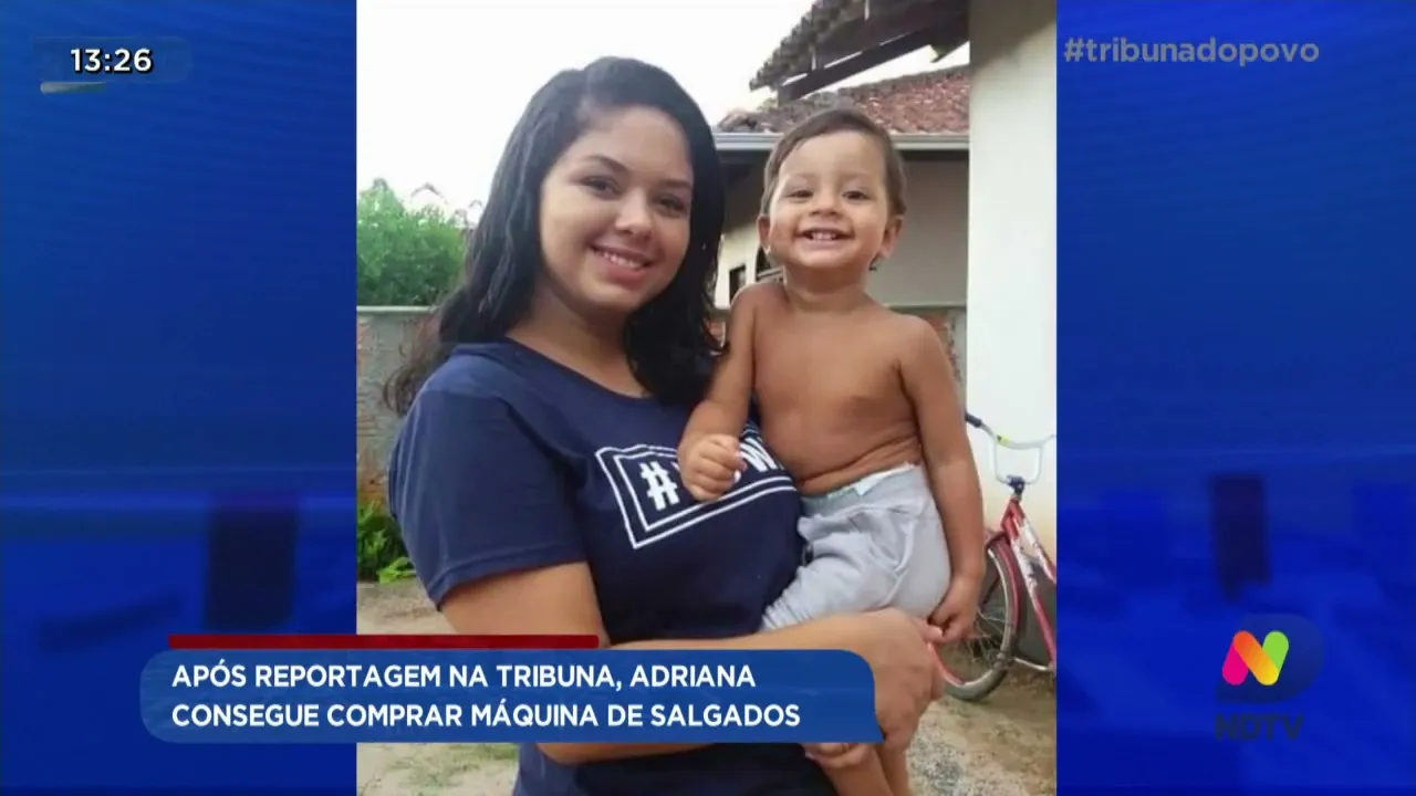 Após reportagem na Tribuna, Adriana consegue comprar máquina de salgados