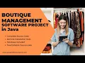 Boutique Management Software in Java with MySql JDBC Swing Boutique Management System