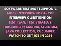 Automation Testing Mock Interview Test Plan Selenium Framework Advance JAVA Collections 4 YOE