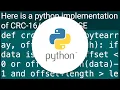 Calculating CRC16 in Python