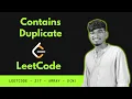 217 Contains Duplicate Leetcode DSA Java