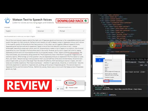 Download MP3 IBM Watson Text To Speech | How To Download Audio File FREE