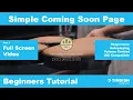 Simple Coming Soon Page Tutorial - Part 2 Add fullscreen background HTML CSS Javascript