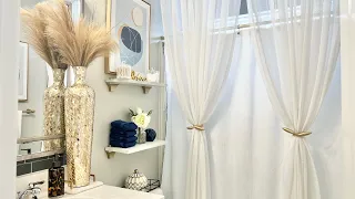 BATHROOM DECORATING IDEAS - BUDGET FRIENDLY MODERN GLAM