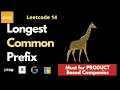 Vaarthai Vilayattu Longest Common Prefix leetcode leetcode tamil coding interview tamil