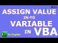 Assign value into Variable in VBA Beginners tutorial in English MasterMind - 11