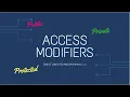 Access Modifiers in Tamil