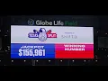 FAT JACKPOT in the Raffle of the WORLD SERIES CHAMPS Texas Rangers Opening Day game