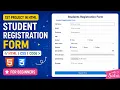 Complete Student Registration Form Project Frontend Backend DB