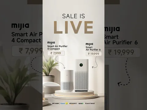 Mijia Smart Air Purifier 6 & Mijia Smart Air Purifier 4 Compact | Sale Is Live.