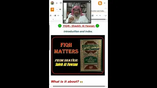 FIQH Shaykh Al Fawzan Introduction And Index 