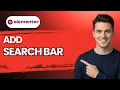 How to Add a Search Bar in Elementor 2026 Full Guide