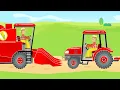 Lagu Tractor and Combine Harvester \u0026 Agricultural Machinery for Kids | Harvest - Traktor i Kombajn
