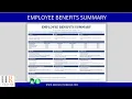 Employee Benefits Summary Template One Page HR Benefits Guide for New Hires