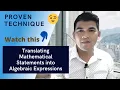How Translate Mathematical Expression Into An Algebraic Expression