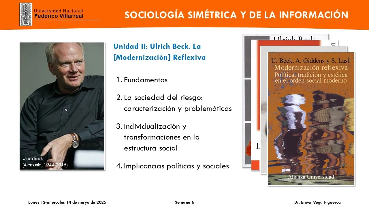 Unidad 2: Ulrich Beck. La [Modernización] Reflexiva. Curso: Sociología Simétrica y de la Información