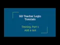 SiD Lessons Add Tests