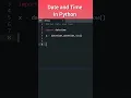 Display date and time using python in 1 min