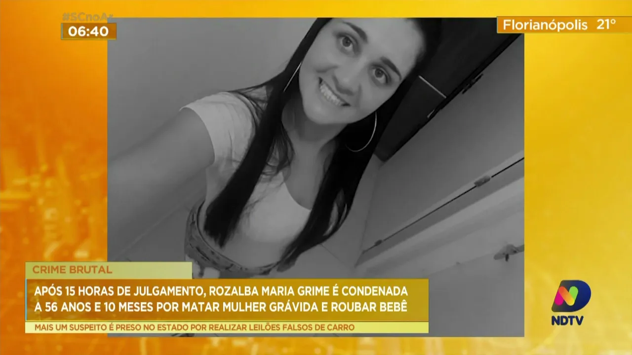 Após 15 horas de julgamento, Rozalba Maria Grime é condenada a 56 anos e 10 meses