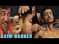 Ear Cleaning by Asim Barber Heavy Oil Massage Head Massage Neck Cracking Hair Cracking ASMR