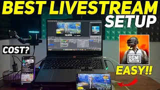 HOW TO LIVE STREAM BGMI ON YOUTUBE USING OBS STUDIO AND DOUWAN Laptop Phone Livestream Setup 