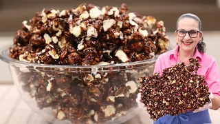 PIPOCA DE CHOCOLATE DE 3 INGREDIENTES! A MAIS FÁCIL DO MUNDO, SUPER CROCANTE! - Isamara Amâncio