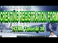 HTML Tutorial 38 Tagalog - PAANO GUMAWA NG REGISTRATION FORM HOW TO CREATE REGISTRATION FORM