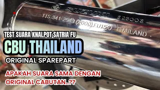 original cbu thailand satria fu exhaust sound test