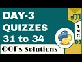 Infytq Object Oriented Programming Using Python Infytq Day-3 Quiz 31 to 34 YouthNationCoders