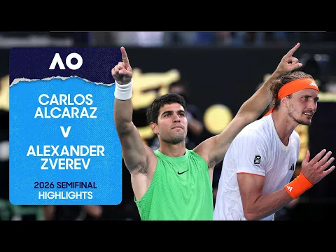 Carlos Alcaraz v Alexander Zverev Highlights | Australian Open 2026 Semifinal - YouTube thumbnail
