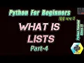 O-Level Class What Is Lists in Python Learn Python easily GMINDTECH