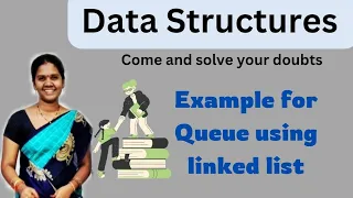 Queue using linked list 24 Data structures in telugu