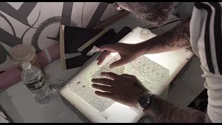 Gothic architecture medieval ornamental tattoo process