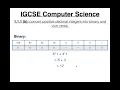 02 IGCSE Computer Science Tutorial 1 1 1 b - Converting Decimal and Binary