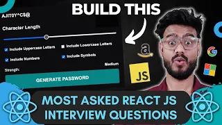 React JS Interview Questions Password Generator - Frontend Machine Coding Interview Experience