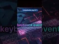 Keyboard Events in JS