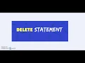 8 DELETE STATEMENT IN SQL SERVER
