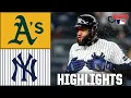 Athletics vs New York Yankees Full Game Highlights ESPN MLB