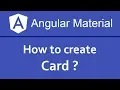 Angular Material Tutorial in Hindi Create Card