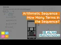 Find How Many Terms in This Finite Arithmetic Sequence - IB AI and AA SL and HL Mathematics