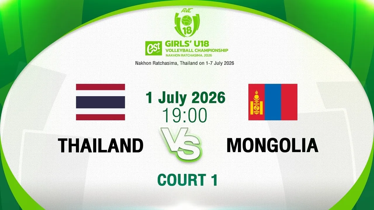 THA-MGL/Court 1/AVC "EST COLA" Girls’ U 18 Volleyball championship 2026