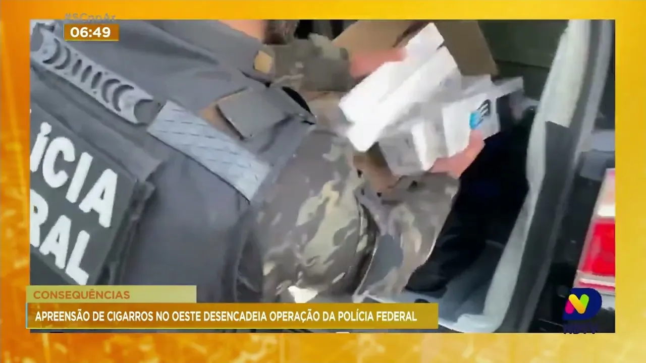Polícia Federal apreende cigarros contrabandeados nos municípios de Capinzal e Ponte Serrada