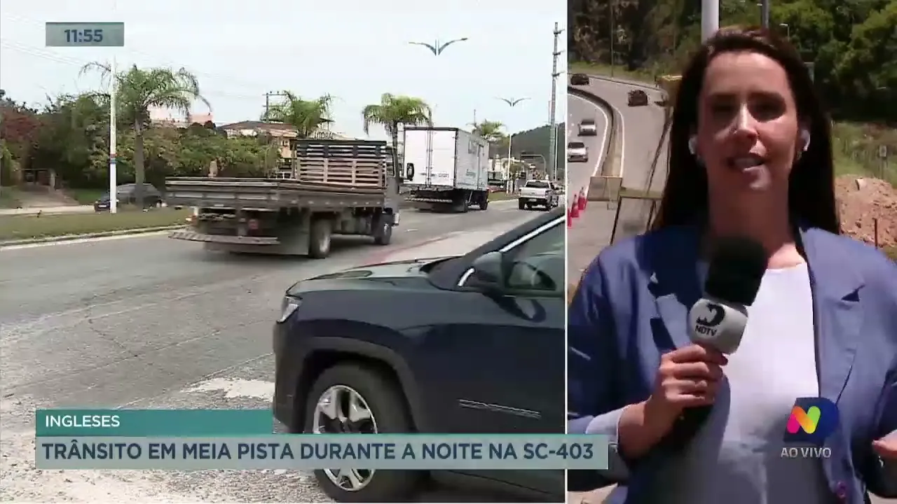 Trânsito na SC-403 passa por alterações esta semana em Florianópolis