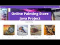 Online Painting Store Java Web Project Advance Java Project using Servlet Jsp Mysql Project