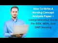 How to Write a Nursing Concept Analysis Paper An 8-step Guide