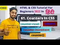 CSS Counters Html And CSS Tutorial In Hindi