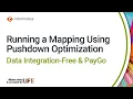 Running a Mapping Using Pus own Optimization in Data Integration-Free PayGo