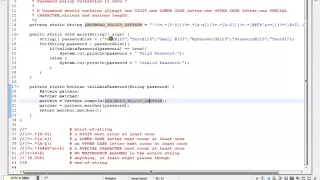 PASSWORD POLICY VALIDATION REGEX USING JAVA