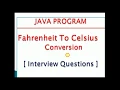JAVA program to Convert Temperature in Fahrenheit to Celsius